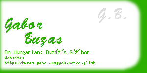 gabor buzas business card